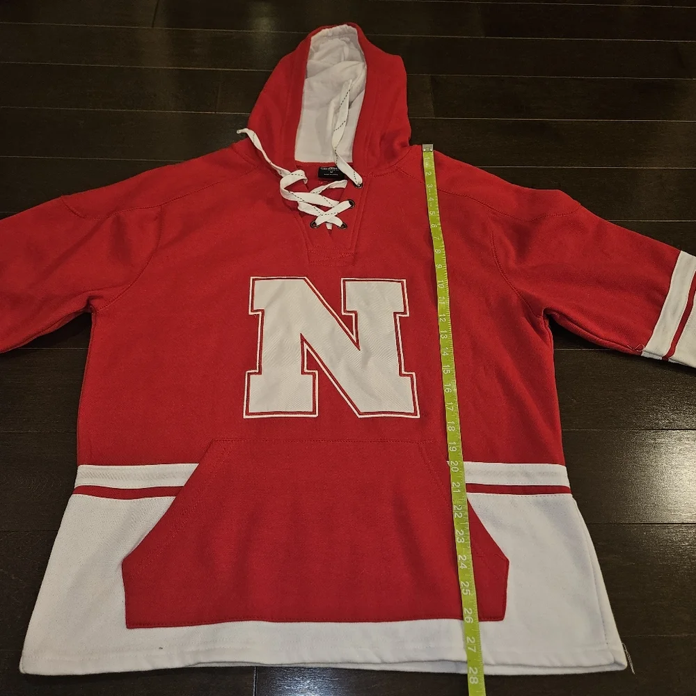 Colosseum Scarlet Nebraska Huskers Mens M Lace Up 3.0 Pullover Hoodie - Picture 6 of 8